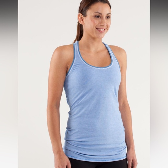 Lululemon Every Yogi Tank Wee Stripe White Porcelaine / Heathered Porcelaine Sz8 - Picture 3 of 11